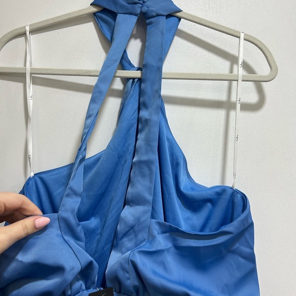 Blue Halter Neck Dress - Picture 3 of 5